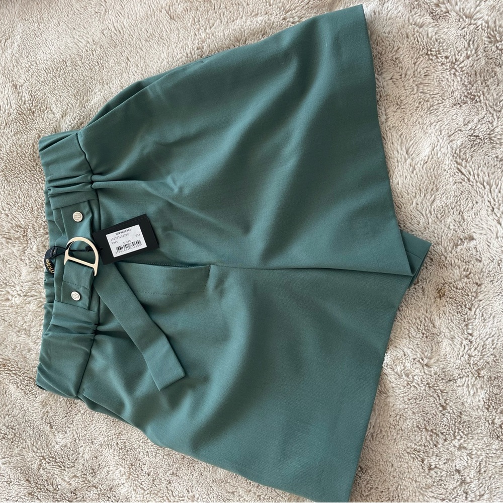 Maje Teal High Waist Shorts